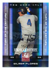 2008 DONRUSS ELITE EXTRA WILMER FLORES RC AUTO AUTOGRAPH NY METS RARE SP #56/99