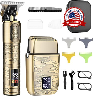 DORADO Maquina De Afeitar Para Hombre Afeitadora Rasuradora Barba USB  Electrica