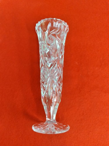 Vintage BOHEMIA Bud Vase 24% Lead Crystal 8” Czech-Republic - Picture 5 of 8