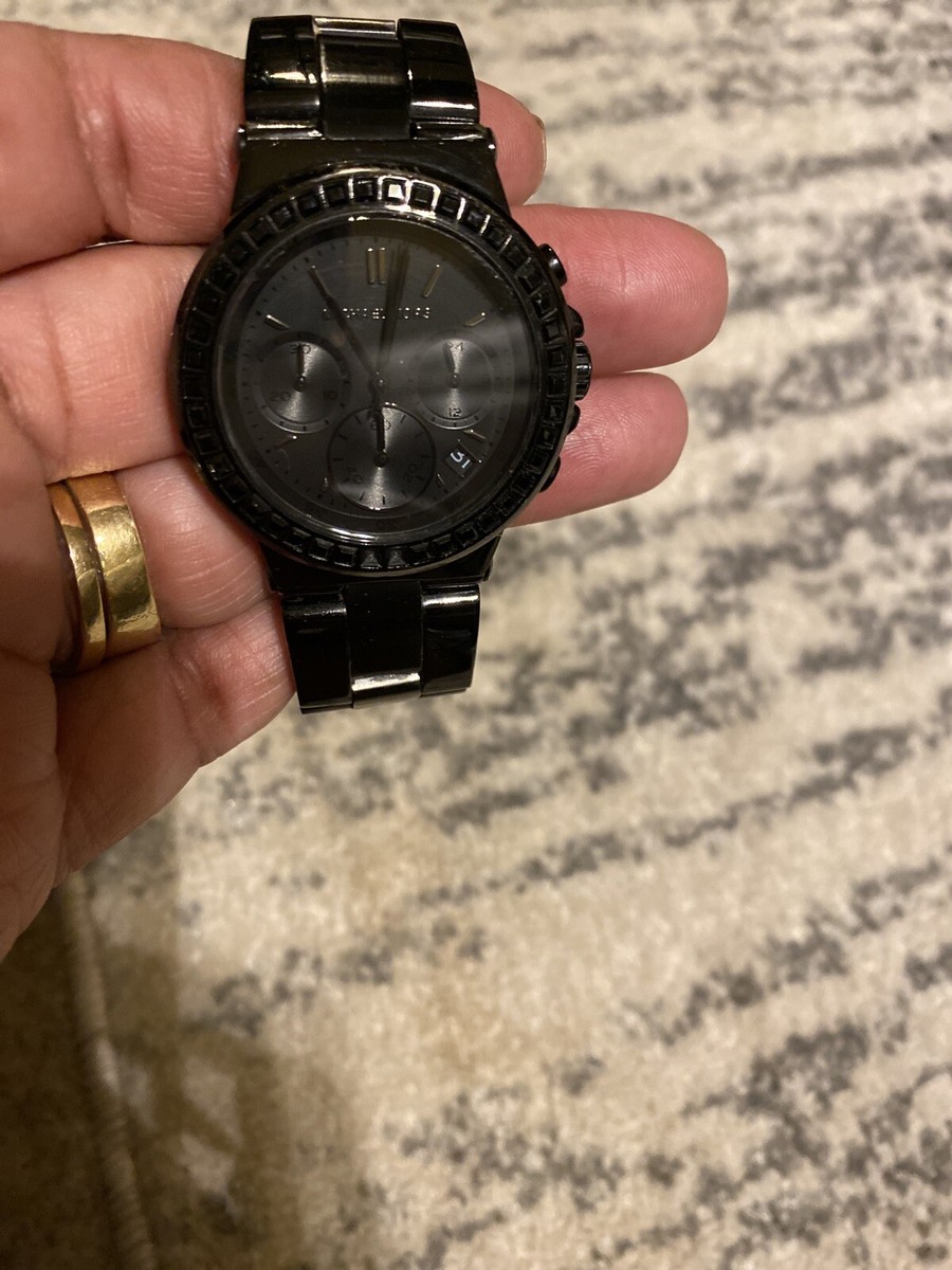 Michael Kors Black Watch With Black Stones | eBay Michael Kors Black Watch With Black Stones | eBay