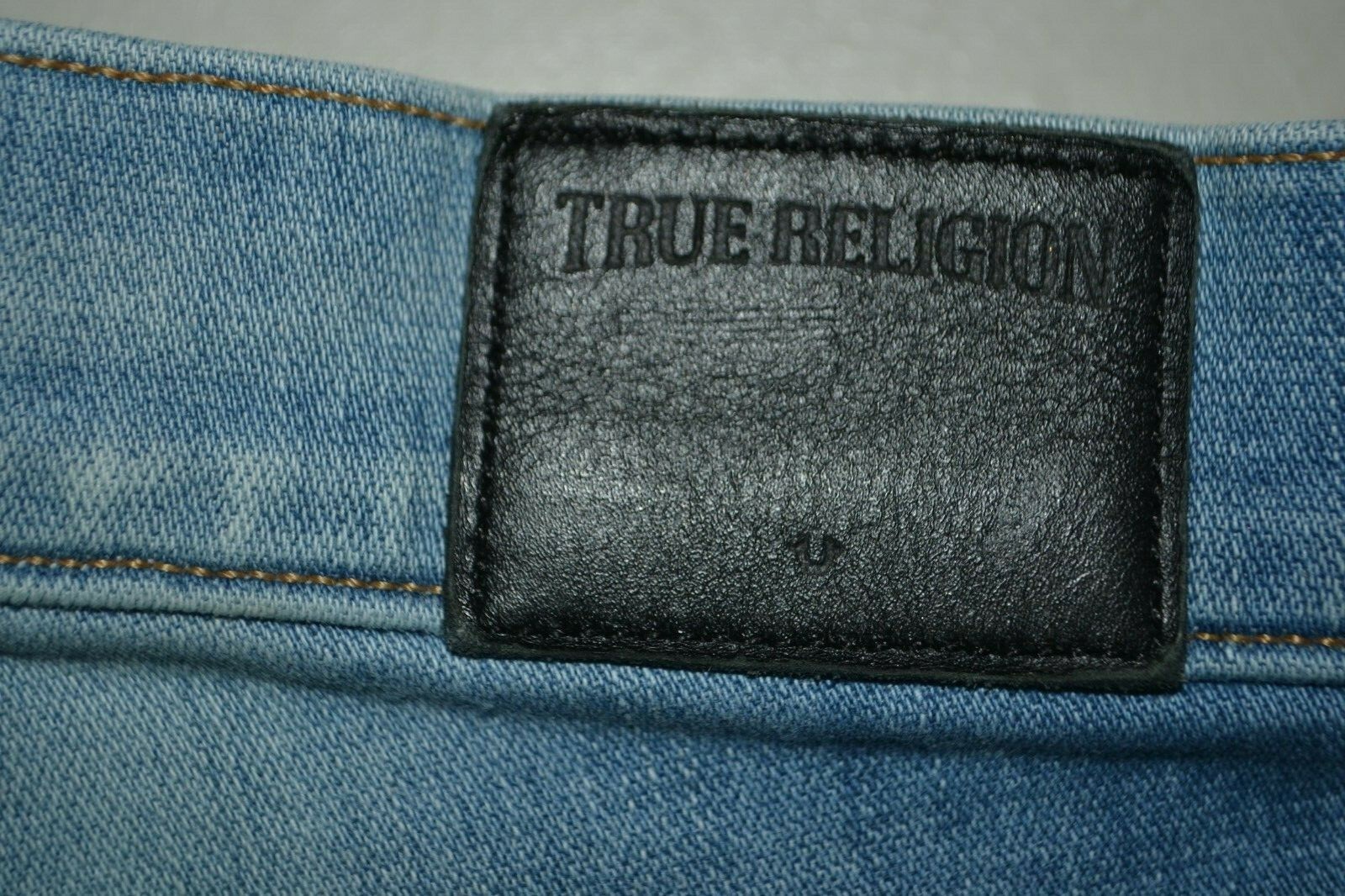True Religion Women's Kora Mid Rise Straight Distressed Jeans Sz 29x33 thumbnail 3