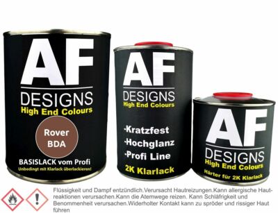 Rover BDA Chestnut Brown Metallic 1,25L Basislack Klarlack Härter Autolack sprit