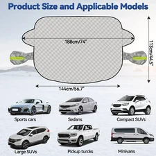 Windshield Cover Protector Winter Snow Ice Rain Car Dust Frost Guard Sun Shade