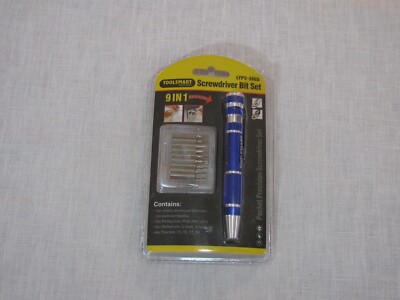NIP Toolsmart 9 in 1 Pocket Precision Screwdriver Bit Set LPYS-386D r
