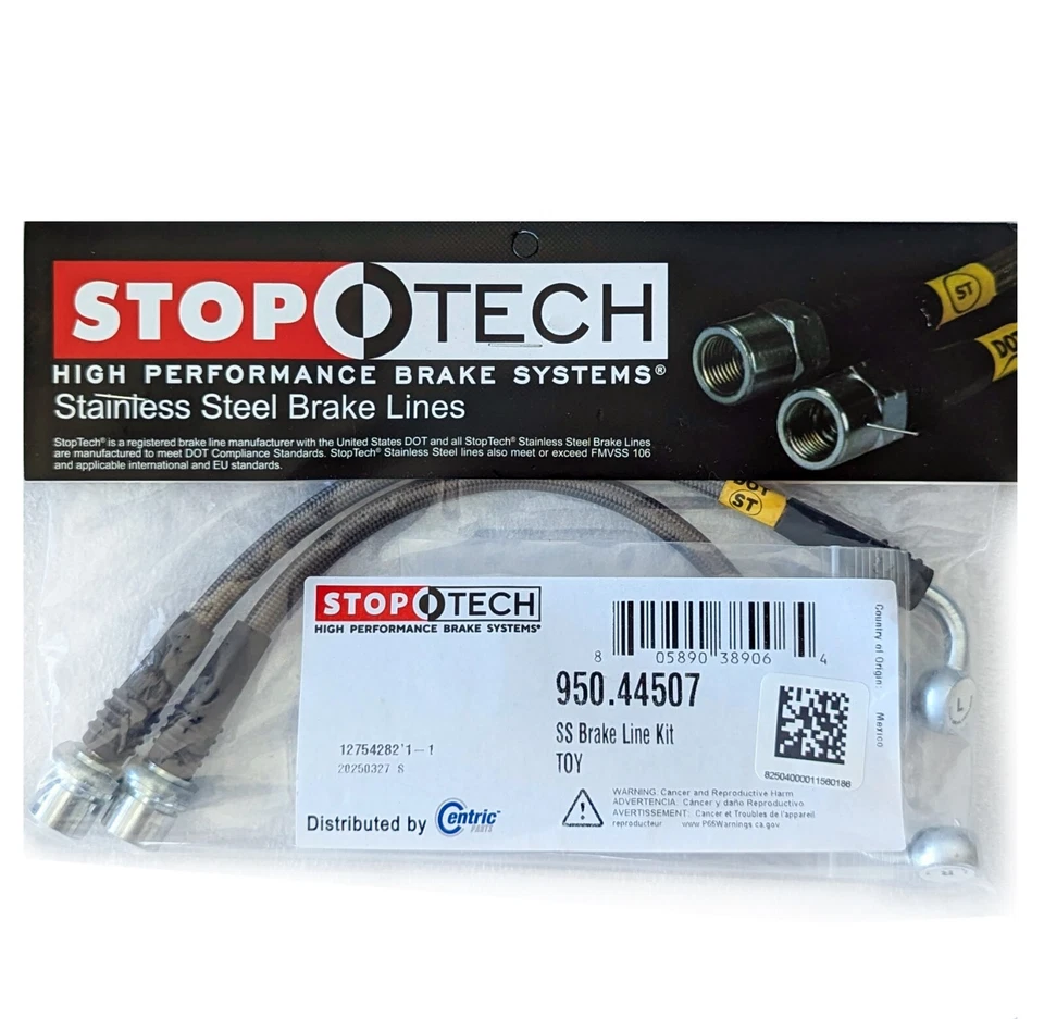 Líneas de freno delanteras y traseras de acero inoxidable StopTech para Toyota 4Runner 2003-2024 Foto 3 de 4