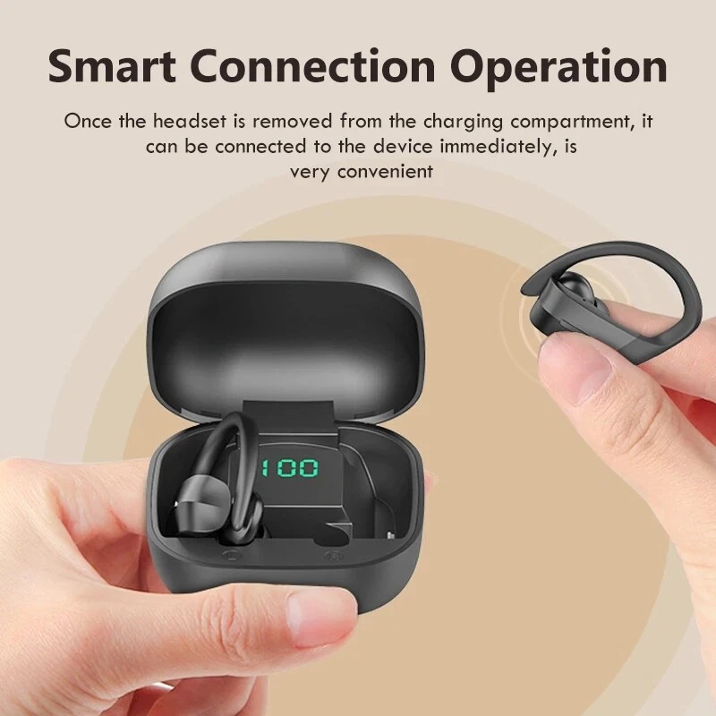 Bluetooth Headset 5.0 Wireless Earphones Headphones Stereo Ear Hook - Image 4 of 4