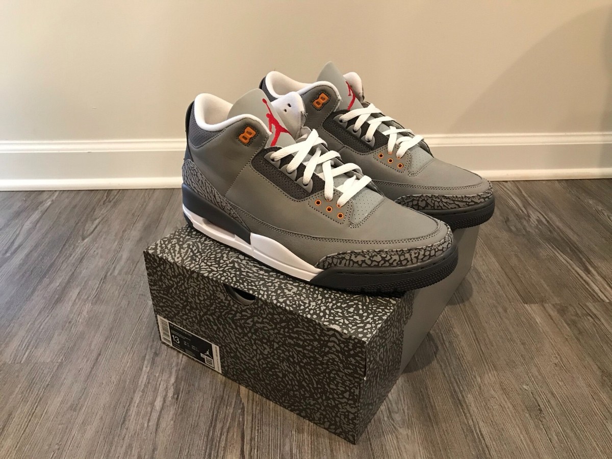 Air Jodan 3 - Retroy Cool Gray - Size 13 Jordan 3 Retro Cool Grey Lightly Worn : Available Size 13  main image 3