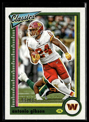 2022 Panini Classics Antonio Gibson #99 Red Back SN Washington Commanders