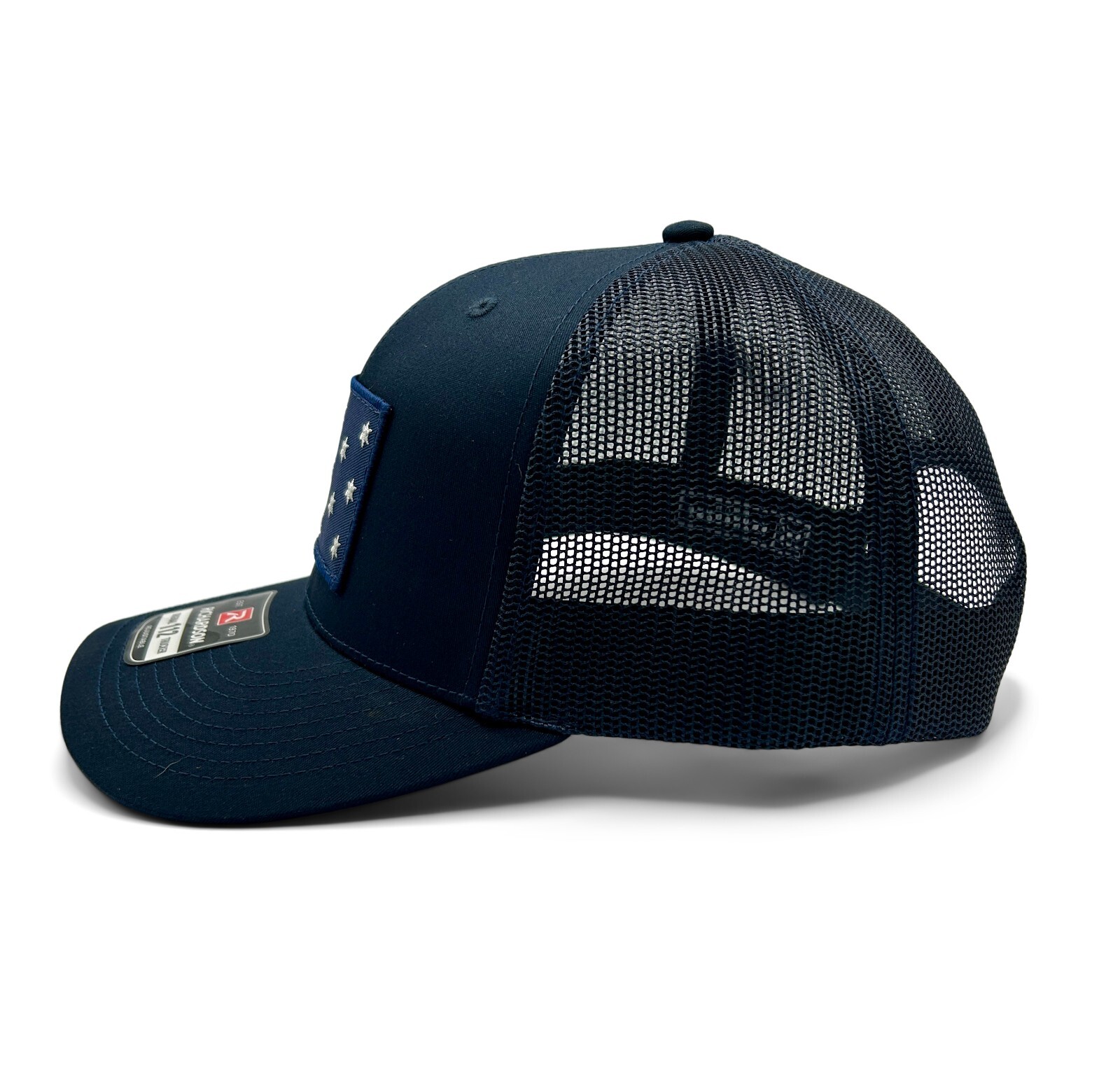 Washingtons Headquarters Flag Patch Hat | Richardson 112 SnapBack Trucker| Navy