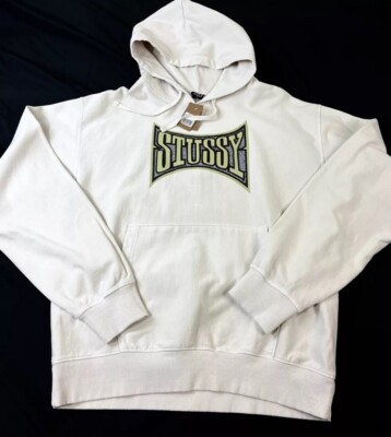 stussy champion pigment dyed hoodie natural