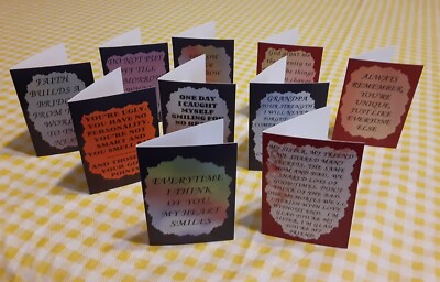 Set of 12 Love Note Cards Greeting Cards Blank Inside Family Friends Faith #1