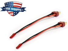 2pcs Deans T-Plug Male To JST Male Connector Conversion Wire Adapter
