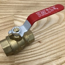 RWV #5592AB 1" 150# WSP/600# WOG Brass Body, Threaded Ends, Chrome-Plated Ball