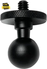 Black Motorcycle Mobile Phone Holder Mounts 17Mm Ball Base 1/4 Camera Screw Adap