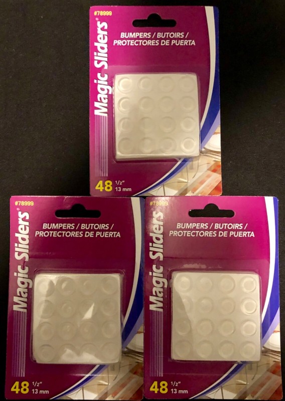 NEW MAGIC SLIDERS 48-PACK OF 1/2" BUMPERS- LOT OF 3, 144 TOTAL BUMPERS