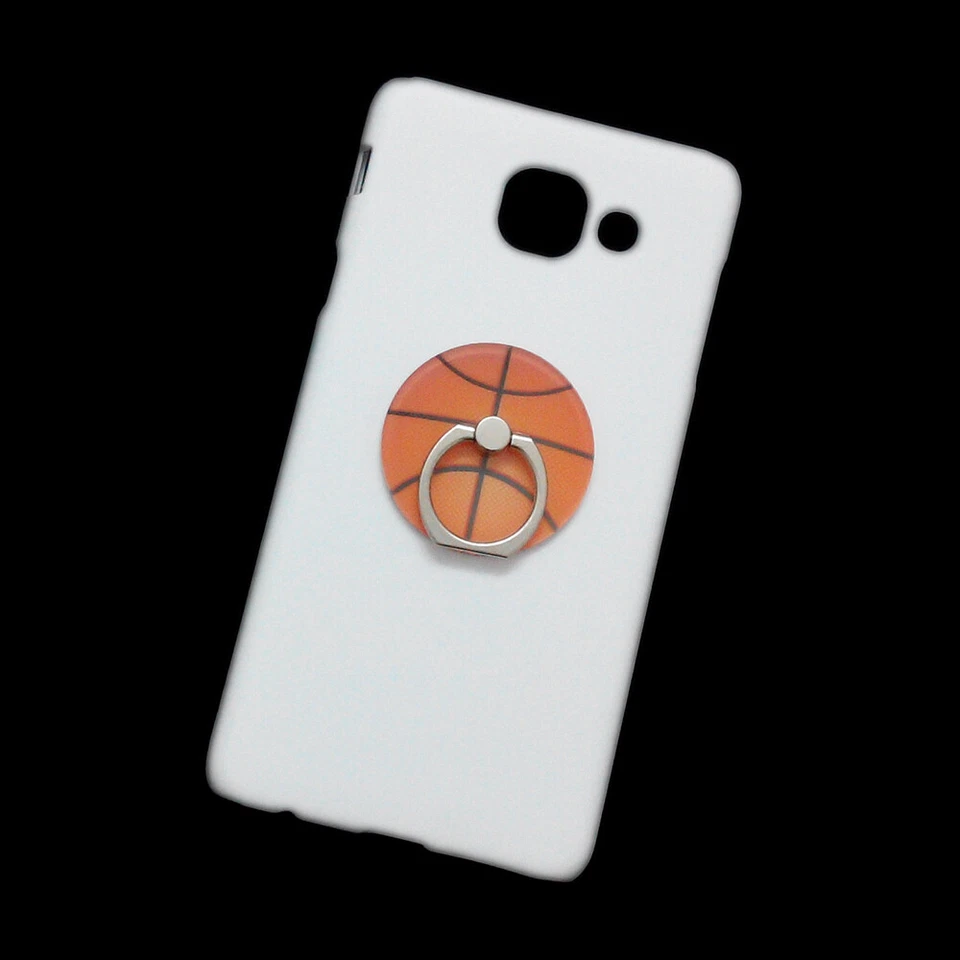 For Phones 3D Cute Basketball Finger Ring Holder White Back Hard Skin Case Cover - Image 2 of 4