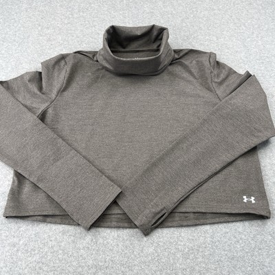 Under Armour Meridian Crop Top Loose Fit Turtleneck Women's Size Large