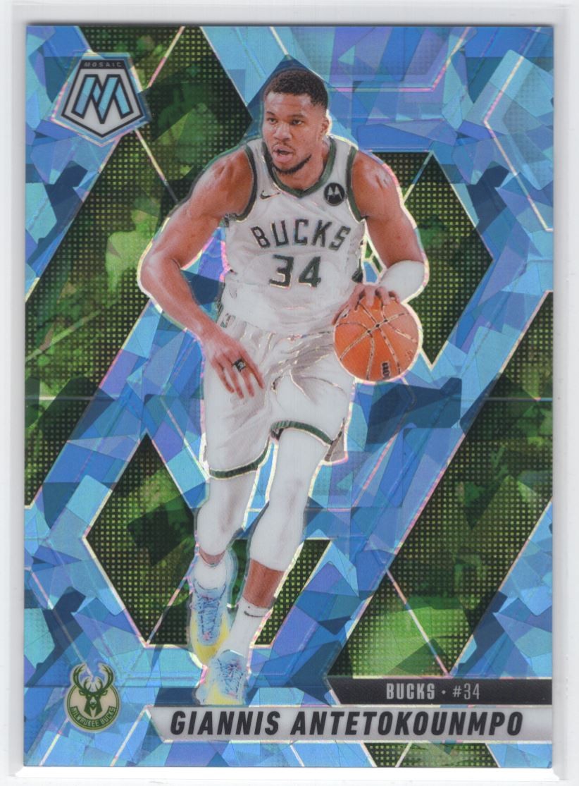 #13 2024-25 Panini Mosaic Ice ^ Giannis Antetokounmpo 124/125 Bucks
