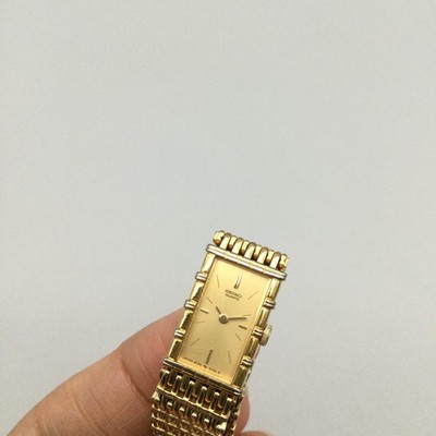 Vtg Seiko Womens Watch 13mm Gold Tone Bamboo Style 2620-5079 New