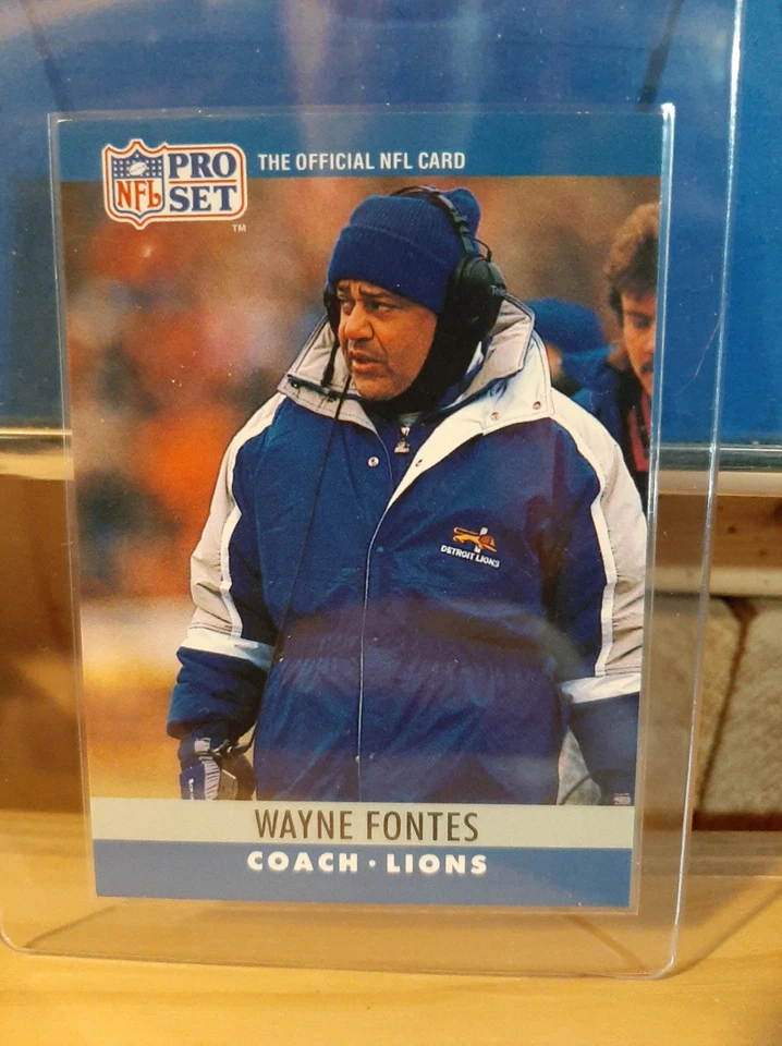 1990 Pro Set #106 Wayne Fontes Detroit Lions Coach NFL Football Trading Card