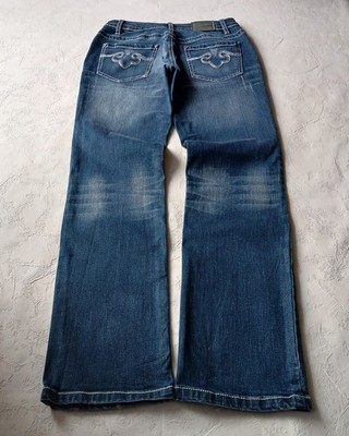 Vintage Y2K Miss Me Denim Jeans | Japanese Style | Dark Blue | Gr. 34