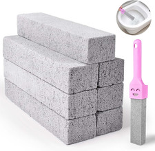 8 Pack Pumice Stone Toilet Bowl Cleaner, Toilet Pumice Stone with Handle Remove