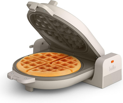 Flip-N-Store Waffle Maker with Evergood Ceramic Nonstick Coating, Oatmilk
