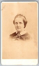 Antique CDV Circa 1870s Black Lady In Dress Boston Massachusetts