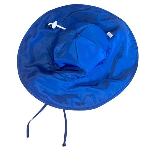 Rugged Butts Ruffle Butts 2T-4T Sun Swim Hat Blue 50+ Sun protection chin strap