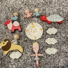 Vintage Hand Painted Mobile Animals by Irmi Angles Baby Crib Collectible