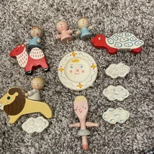 Vintage Hand Painted Mobile Animals by Irmi Angles Baby Crib Collectible