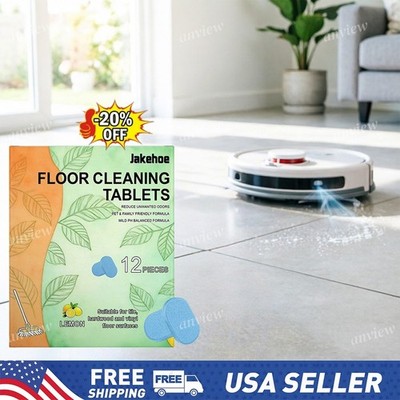 12pc Floor Cleaning Solution Tablet, Deep Cleans for Multiple Floors,lemon Scent