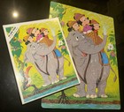 Vintage Walt Disney Mickey & Minnie Mouse Jungle Elephant 100 Large Piece Puzzle — photo 1