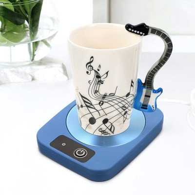 Reusable Blue Plastic Mug Warmer for Home Coffee Tea Heating Coaster
