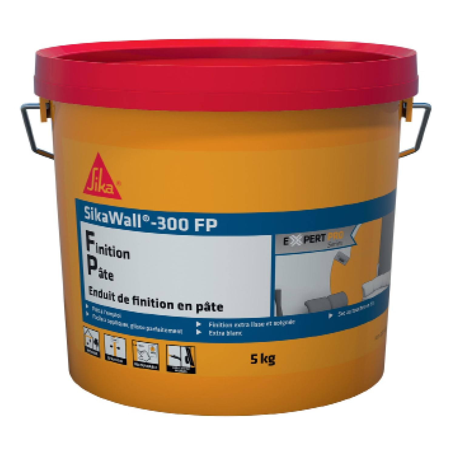 Enduit de lissage Wall-300 FP blanc pâte pour masquer les défauts du plafond