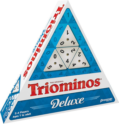 Pressman Tri-Ominos - Deluxe Edition Triangular Tiles with Brass Spinners, 5''
