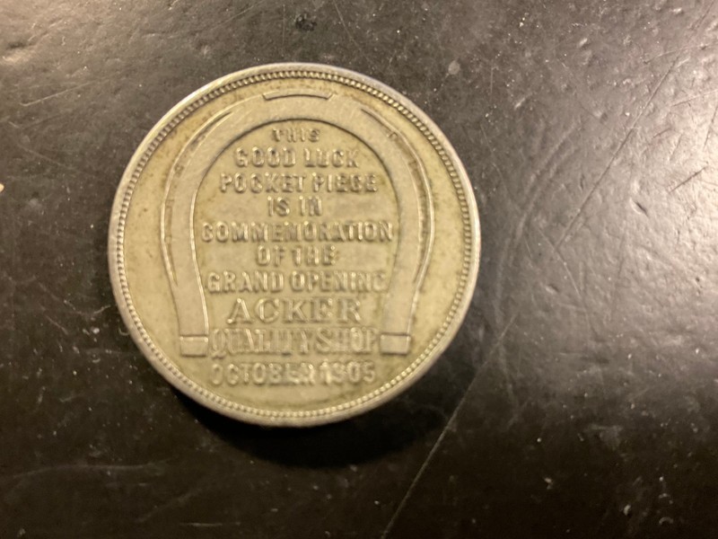 1905 Acker, Souvenir Good Luck Coin