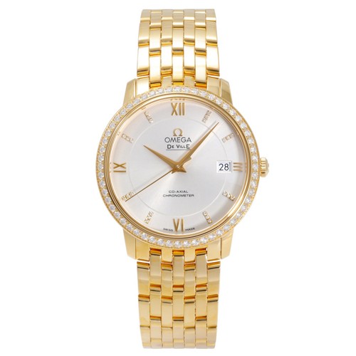 Omega De Ville 424.55.37.20.52.002 Yellow Gold Diamond 36.8mm ...
