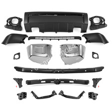18 Pcs Front Bumper Bar Assembly Kit For 2014-2021 Toyota Tundra Chrome Black