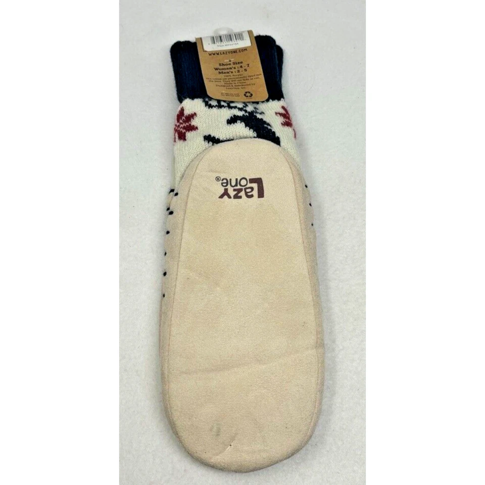 Zapatillas Lazy One para mujer talla S/M reno Fair Isle Mukluk tejido suave NUEVAS Foto 2 de 4
