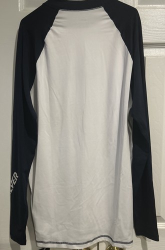 QUIKSILVER ALL TIME LS/OP UPF50+ SURF SWIM SHIRT LONG SLEEVE SIZE XXL White Navy - Picture 2 of 17
