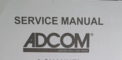ADCOM GFP-750 Pre-Amplifier Service Manual Photocopy