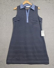 Eliza J Sleeveless Stripe Dress Sheath Size 14 Nautical Coastal Beach Preppy