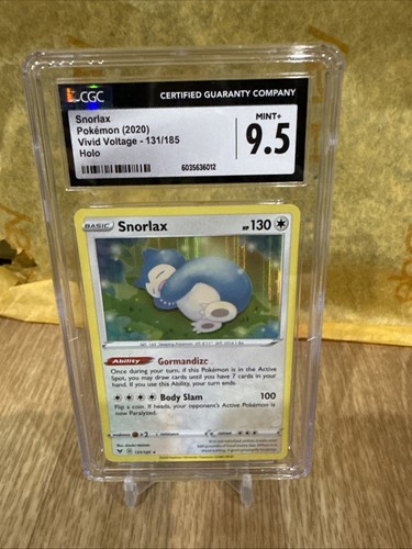 Snorlax graded CGC 9.5 for sale on eBay