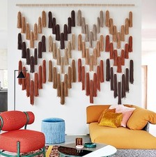 IOWER Macrame Wall Hanging Yarn Boho Wall Decor Wave Tassel Home Wall Aesthet...