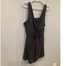 Lands  End Womens Swimsuit Plus Size 22W 22 Wide One Piece Black Beachy Classic