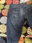 Levi's 501 Straight Leg Jeans Medium Wash Mens 33x34 Distressed Button Fly Denim — photo 3