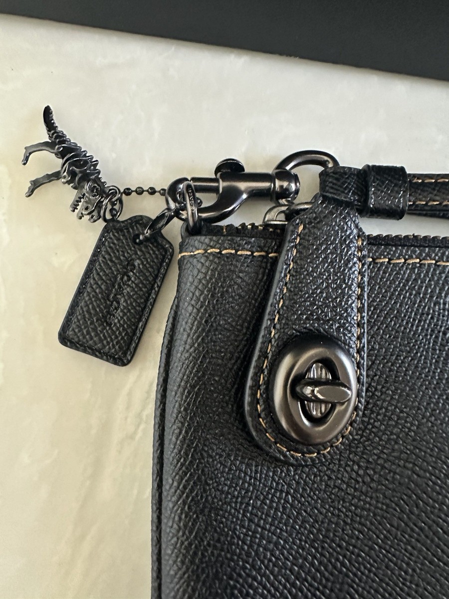 COACH BLACK/MULTI REXY LEATHER LARGE TURNLOCK POUCH 30 68249 | eBay