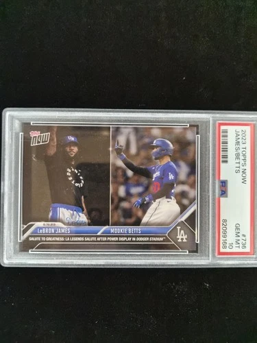 2023 Topps Now 🔥MOOKIE BETTS🔥 & 🔥LeBRON JAMES🔥 Salue To Greatness PSA 10 💎