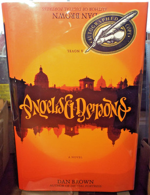 Angels & Demons by Dan Brown (2000) HC.DJ. 1st. Printing Signed Ed.  VG+ Cond.